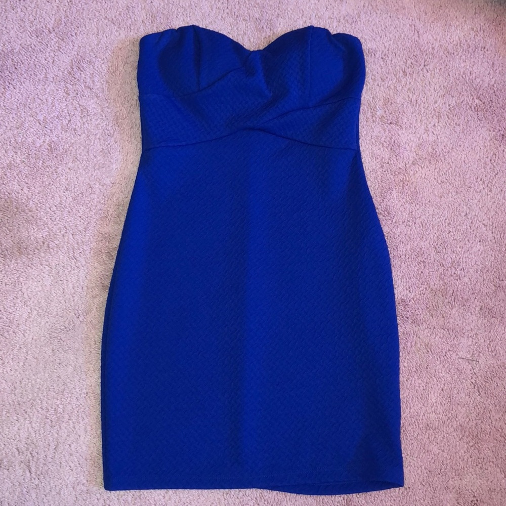 Blue pencil dress
